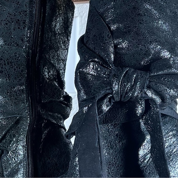 Irregular Choice Party Pants Black Zip Up Knee High Boots Shoes 6 1/2 - Picture 4 of 6